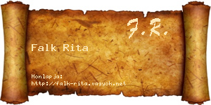 Falk Rita névjegykártya