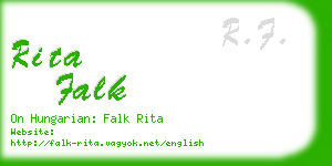 rita falk business card